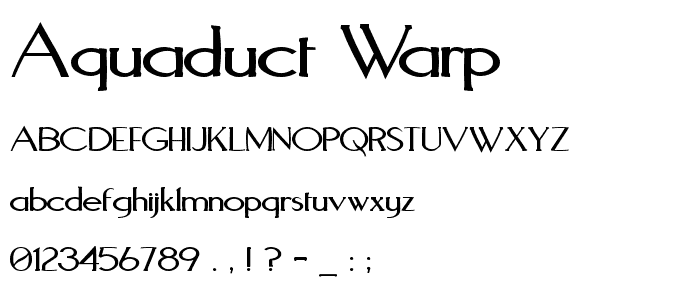 Aquaduct Warp font
